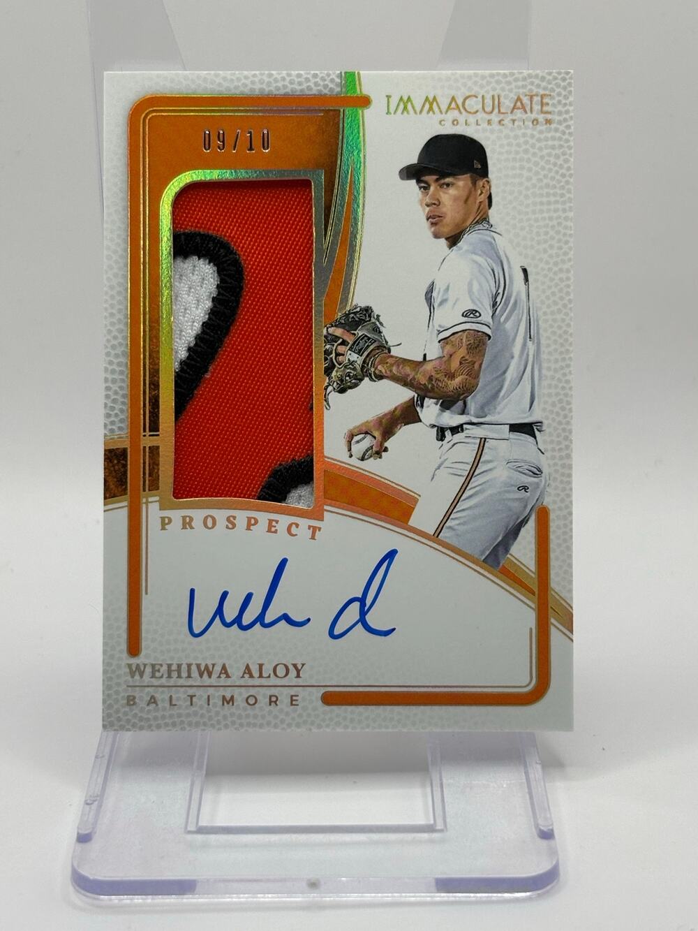 2026 Panini Immaculate Wehiwa Aloy Gold Prospect Patch Auto 9/10 SSP Orioles
